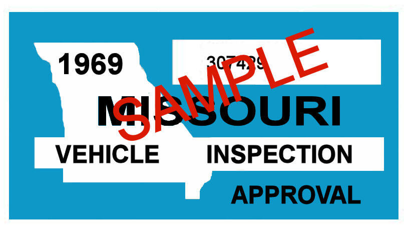 Modal Additional Images for 1969 Missouri INSPECTION Sticker